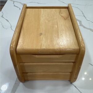 Vintage Pomerantz Wooden Recipe Box–Mid-Century Modern Kitchen –Made in Thailand